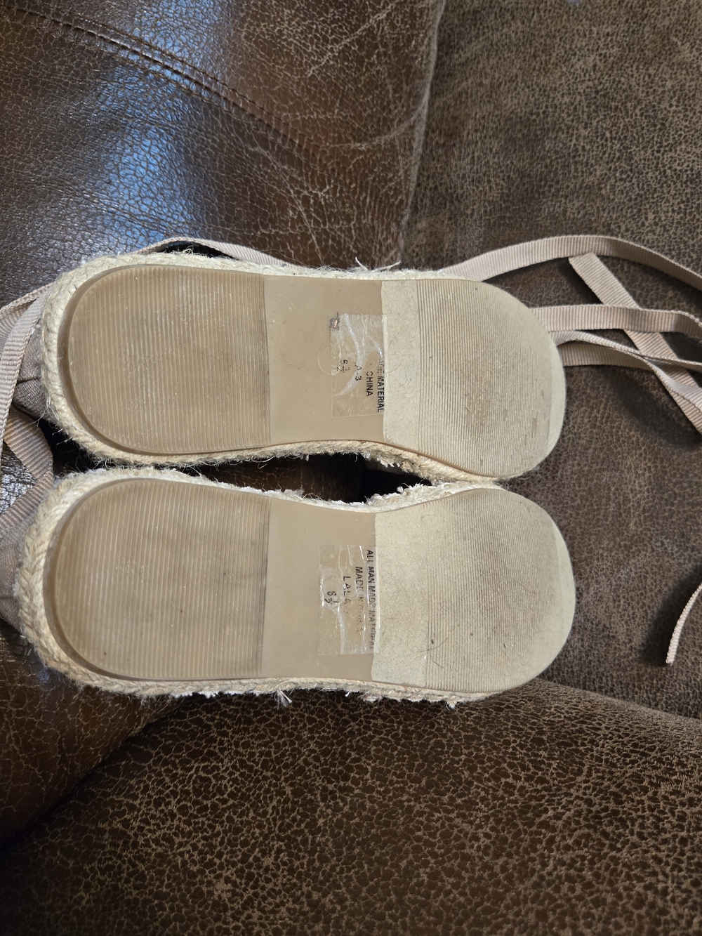 BF Betani Women’s Espadrille Wedge Sandals - Taupe Size 6.5 - Picture 8 of 16